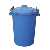85L Clip Bin with Lid Blue  Adomoo
